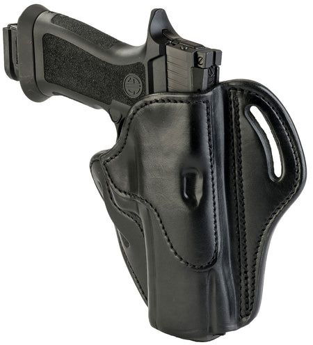 1791 Gunleather BH24SBLR OWB Belt Slide Stealth Black Leather Fits Walther PPQ/Sig P320/Springfield XD-M