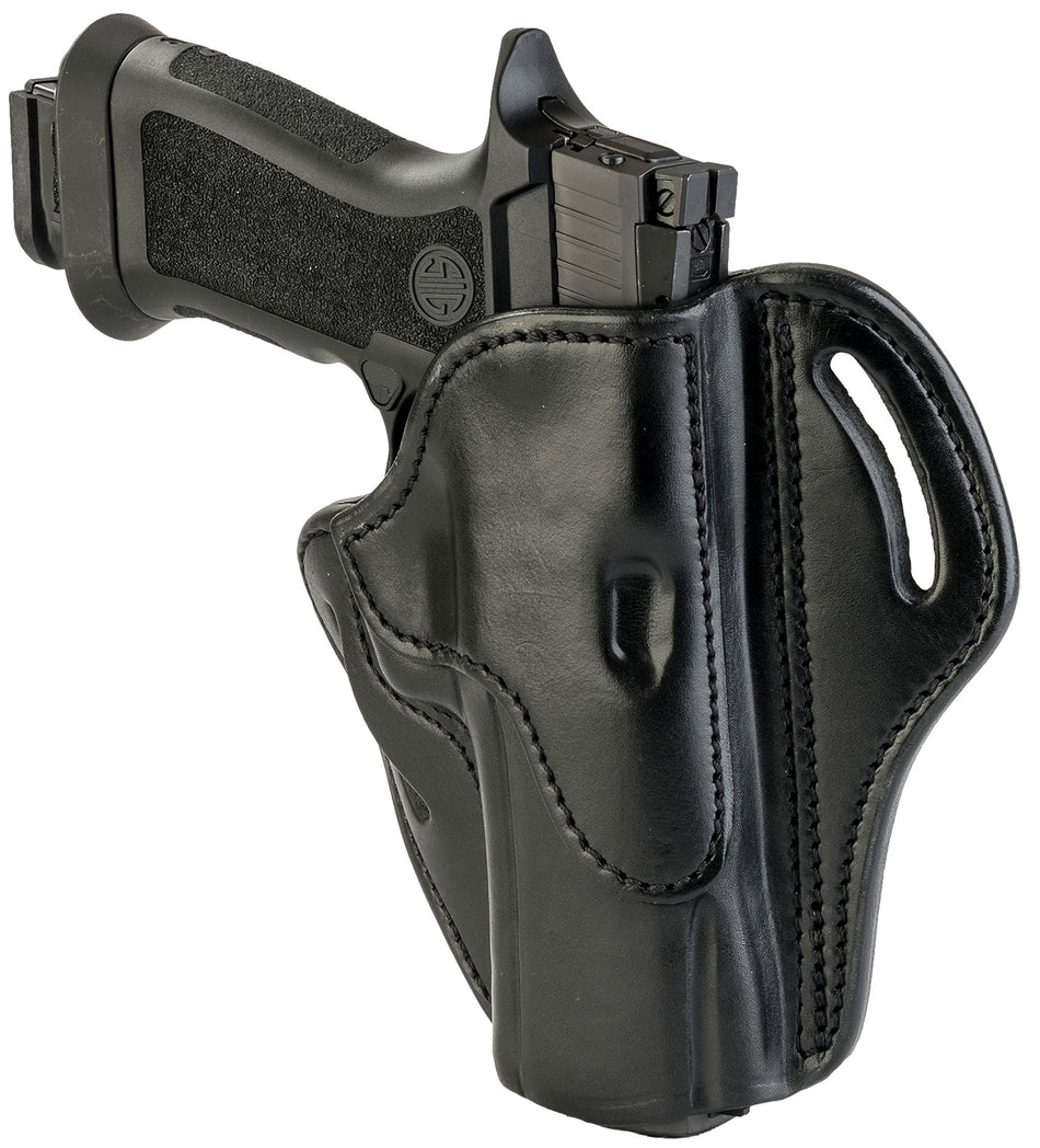 1791 Gunleather BH24SBLR OWB Belt Slide Stealth Black Leather Fits Walther PPQ/Sig P320/Springfield XD-M