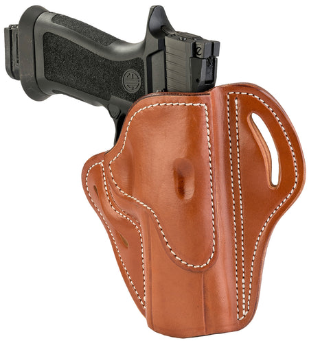 1791 Gunleather BH24CBRR OWB Belt Slide Classic Brown Leather Fits Walther PPQ/Sig P320/Springfield XD-M