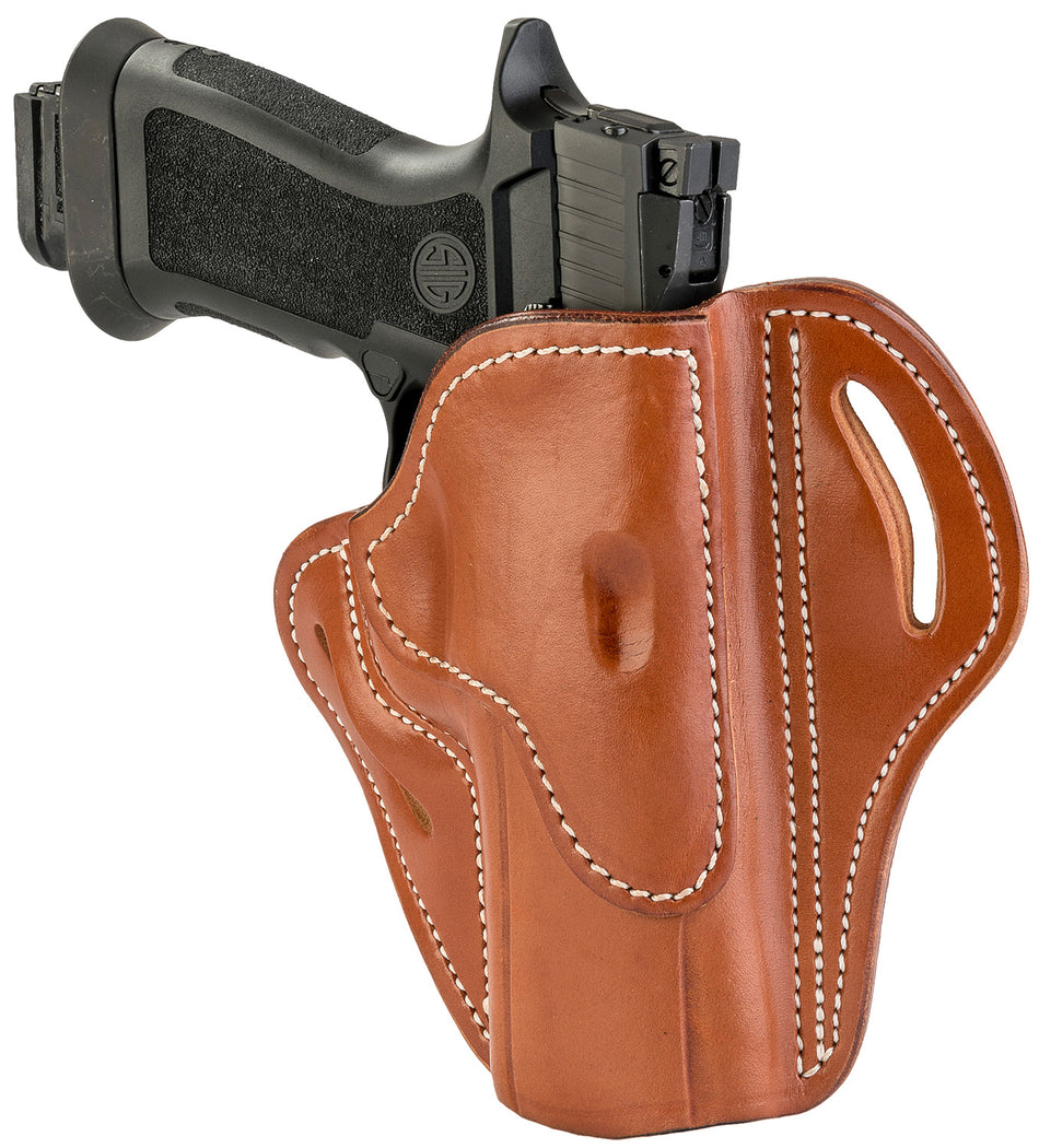 1791 Gunleather BH24CBRR OWB Belt Slide Classic Brown Leather Fits Walther PPQ/Sig P320/Springfield XD-M