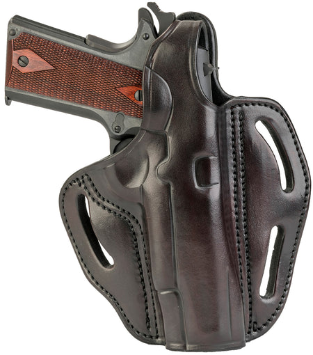 1791 Gunleather BHX1CLSBRR OWB Belt Slide Signature Brown Leather w/Thumb Break Fits 1911 4-5"