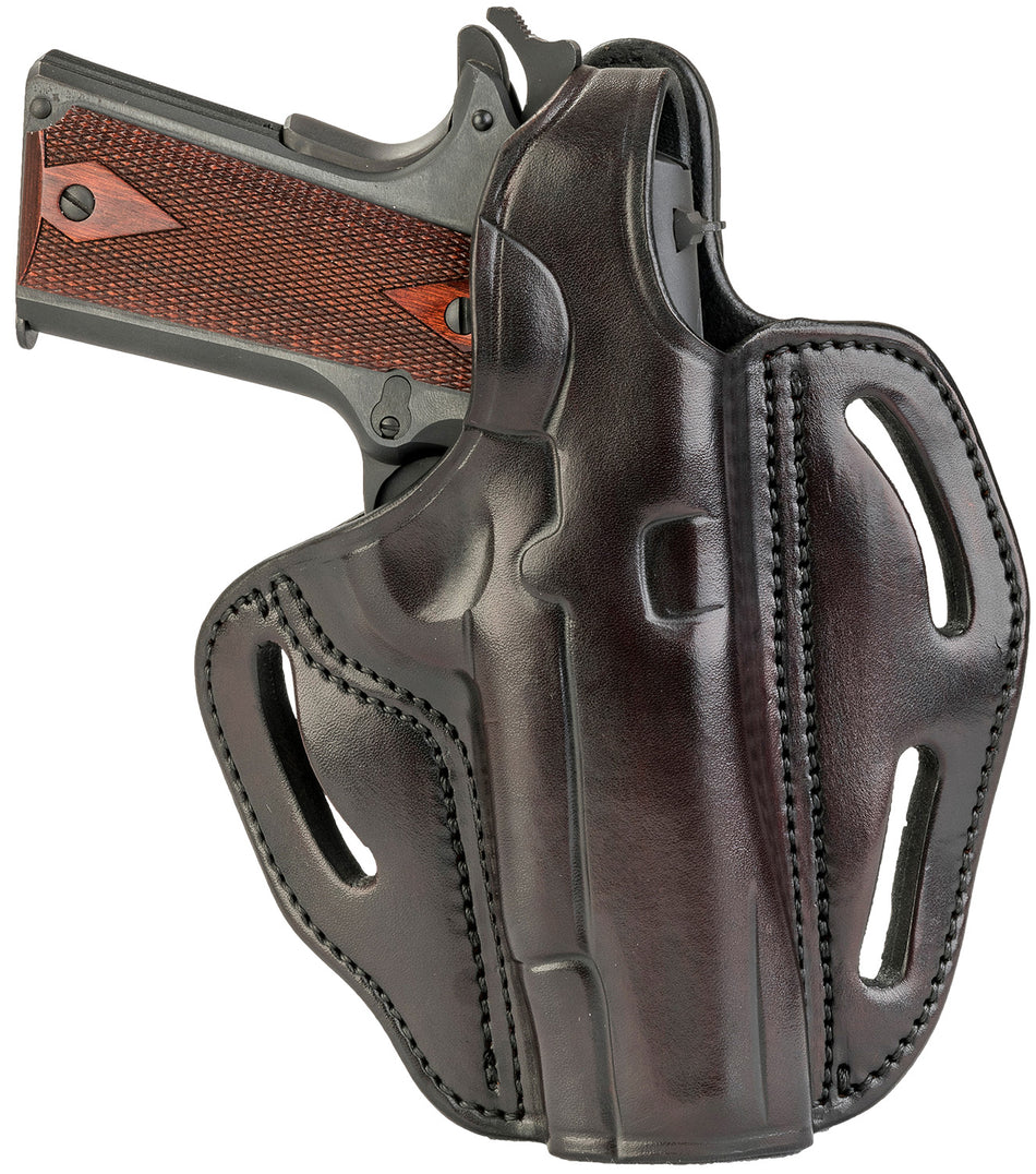 1791 Gunleather BHX1CLSBRR OWB Belt Slide Signature Brown Leather w/Thumb Break Fits 1911 4-5"