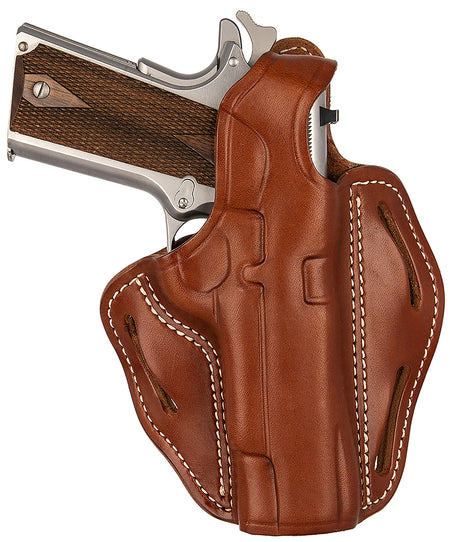 1791 Gunleather BHX1CLCBRR OWB Belt Slide Classic Brown Leather w/Thumb Break Fits 1911 4-5"