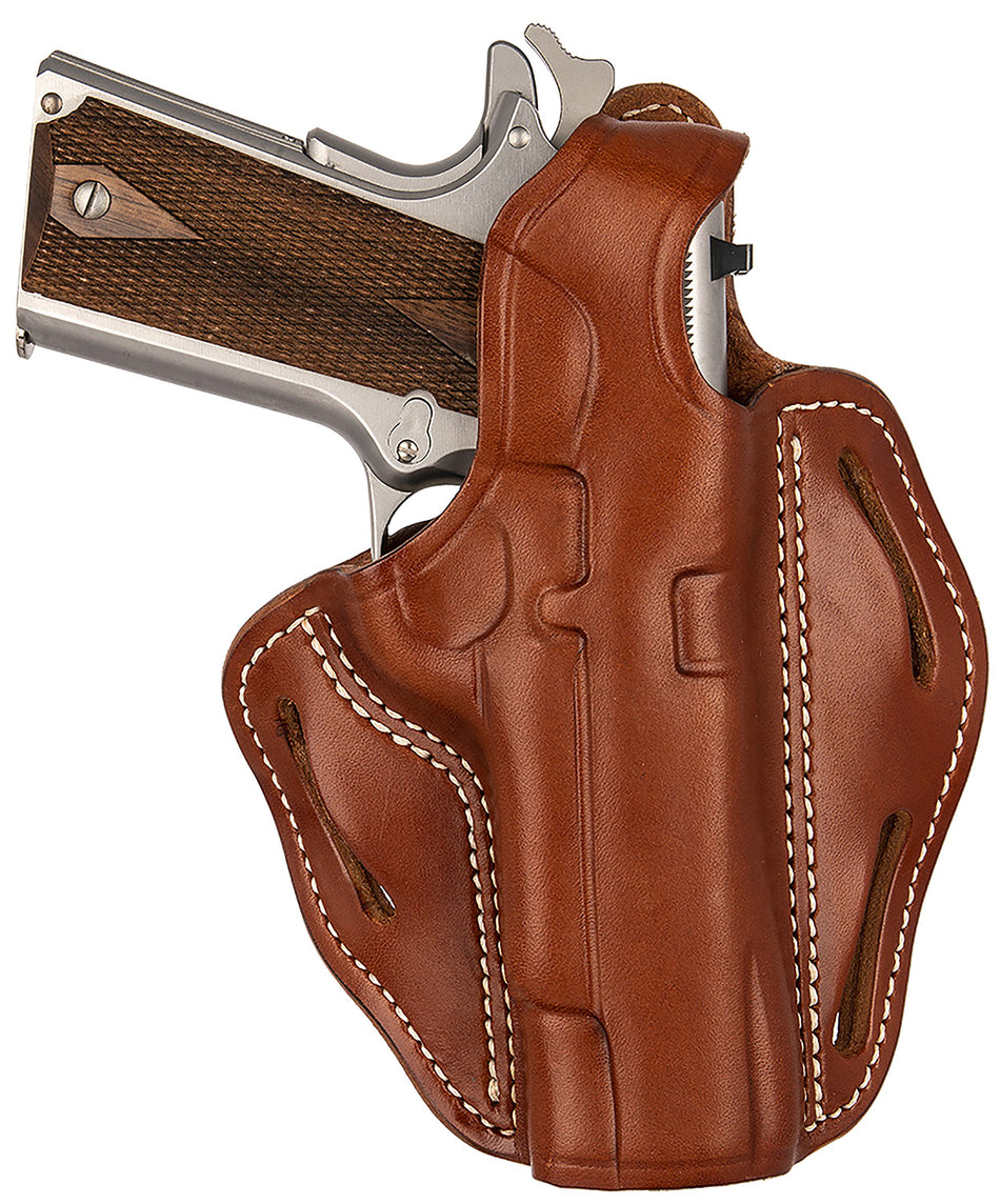 1791 Gunleather BHX1CLCBRR OWB Belt Slide Classic Brown Leather w/Thumb Break Fits 1911 4-5"
