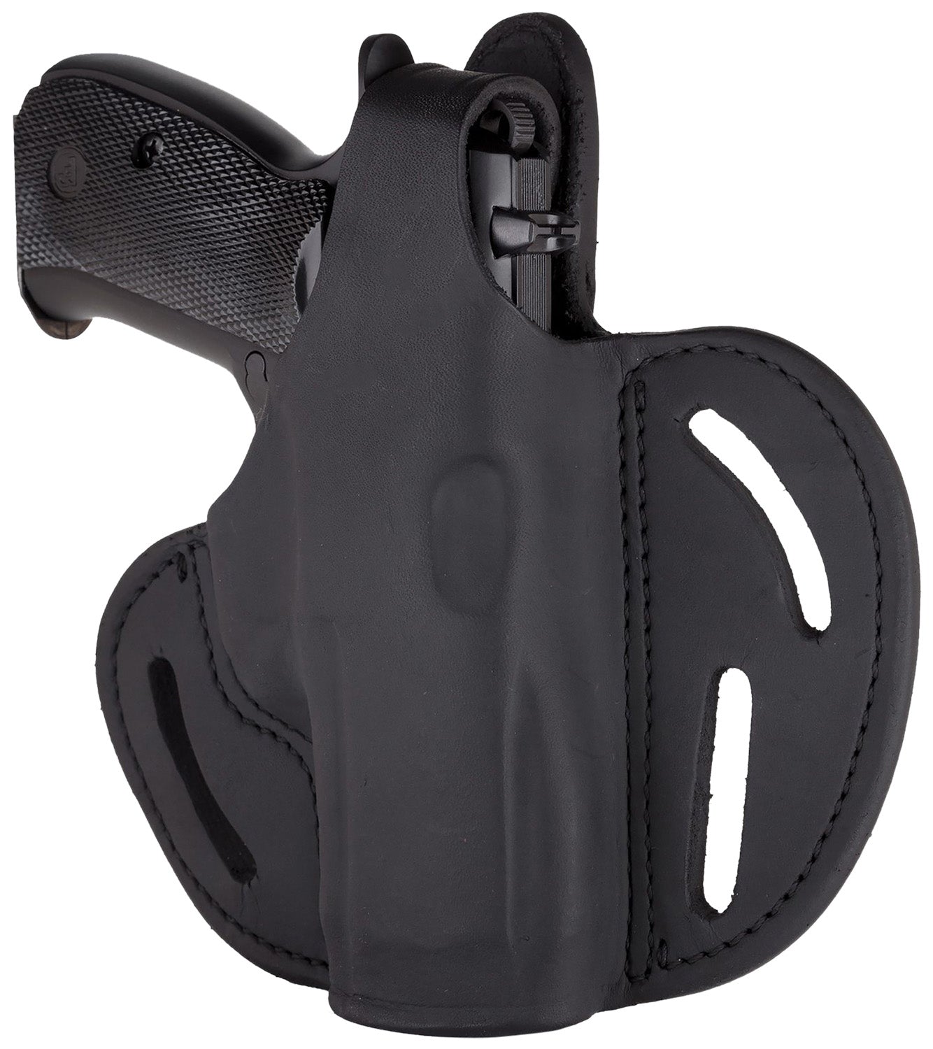 1791 Gunleather BHX3SBLR OWB Belt Slide Stealth Black Leather w/Thumb Break Fits Glock/M&P Shield RH