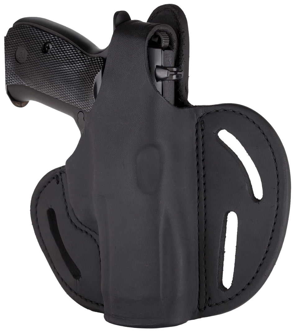 1791 Gunleather BHX3SBLR OWB Belt Slide Stealth Black Leather w/Thumb Break Fits Glock/M&P Shield RH