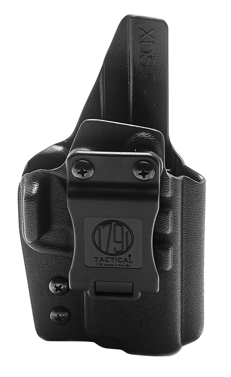1791 Gunleather TACIWBXDSBLKR Tactical Kydex IWB Holster Black Belt Clip for Springfield XDS Mod 1 and Mod 2 RH