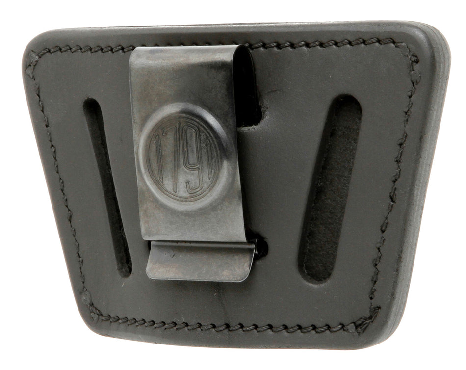 1791 Gunleather UIWSBLA UIW Universal IWB OWB Holster Black Leather Belt Clip Sub-Compact to Full Size Autos Ambi