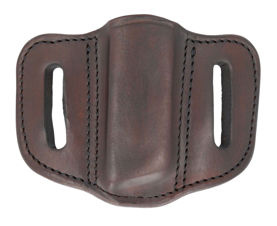 1791 Gunleather MAG1.2 Double Stack Magazine Carrier Signature Brown Leather Belt Slide Ambidextrous