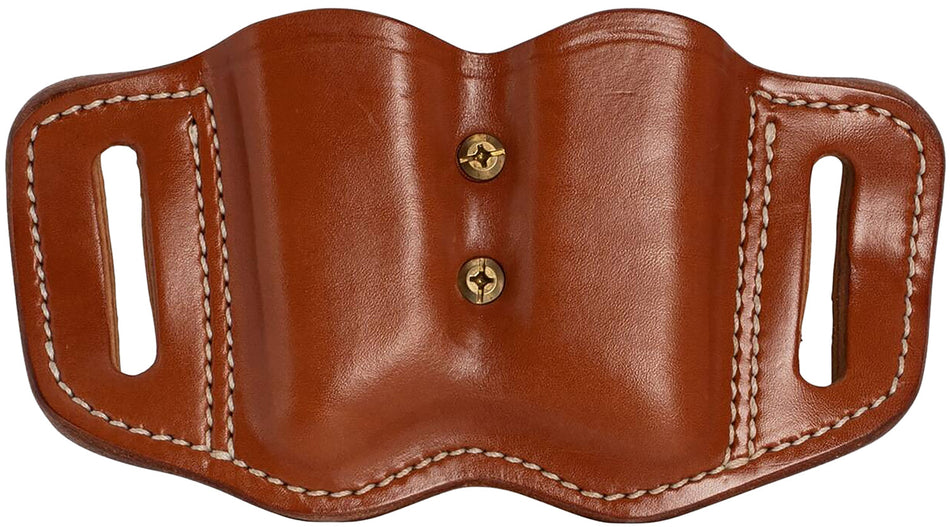 1791 Gunleather MAG2.1 Double Magazine Carrier Classic Brown Leather Belt Slide Single Stack Ambidextrous