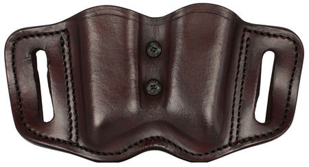1791 Gunleather MAG-F Double Magazine Carrier Signature Brown Leather Adjustable Retention Belt Slide Ambidextrous
