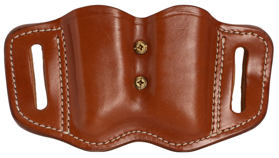 1791 Gunleather MAG-F Double Magazine Carrier Classic Brown Leather Adjustable Retention Belt Slide Ambidextrous