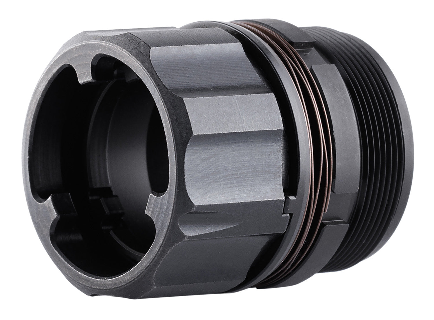 Dead Air DA428 KeyMo Mounting Adapter HUB Socket Silencer Compatible 1-3/8-24 tpi Black