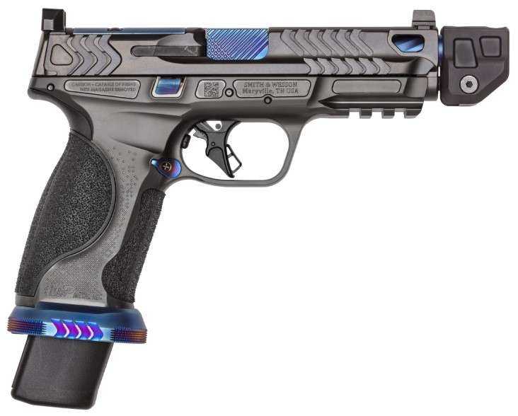 Smith & Wesson M&P Metal 9 Performance Center Spec Series V 9mm Pistol 4.87" Compensator, Gray/Blue, 23-Round