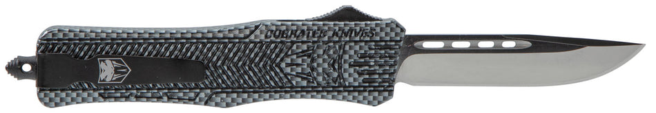CobraTec CTK-1 Medium 3" OTF Drop Point D2 Steel Blade Carbon Fiber Handle Glass Breaker