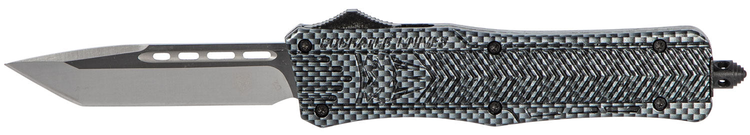 CobraTec CTK-1 Medium 3" OTF Tanto D2 Steel Blade Carbon Fiber Handle Glass Breaker Pocket Clip