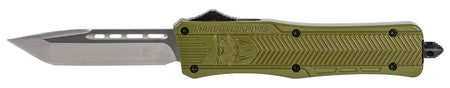 CobraTec CTK-1 Medium 3" OTF Tanto D2 Steel Blade OD Green Aluminum Handle Glass Breaker Pocket Clip