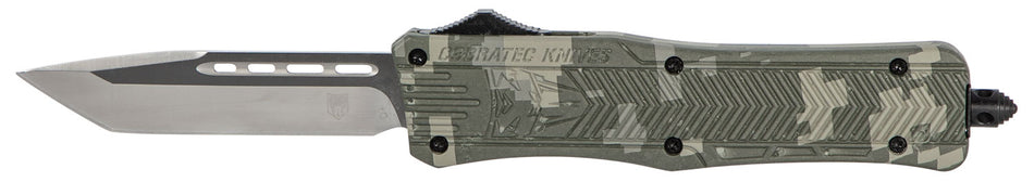 CobraTec CTK-1 Medium 3" OTF Tanto D2 Steel Blade Army DigiCamo Aluminum Handle Glass Breaker Pocket Clip