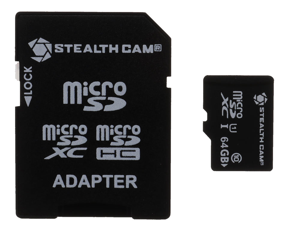Stealth Cam 64GB Micro SD Card for Trail Cameras and Devices