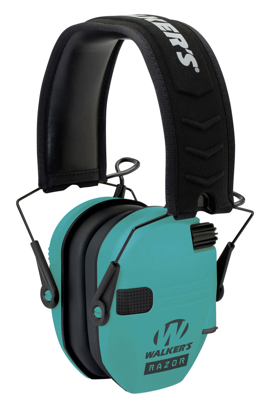 Walker's GWPRSEMLTL Razor Slim Electronic Muff 23 dB Black/Teal NRR