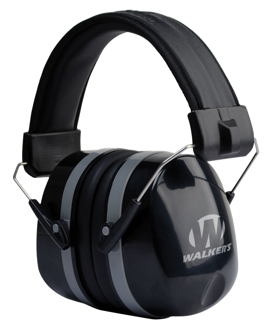 Walker's GWPEXFM5 Premium Passive Folding Muff 32 dB Black Over-Head