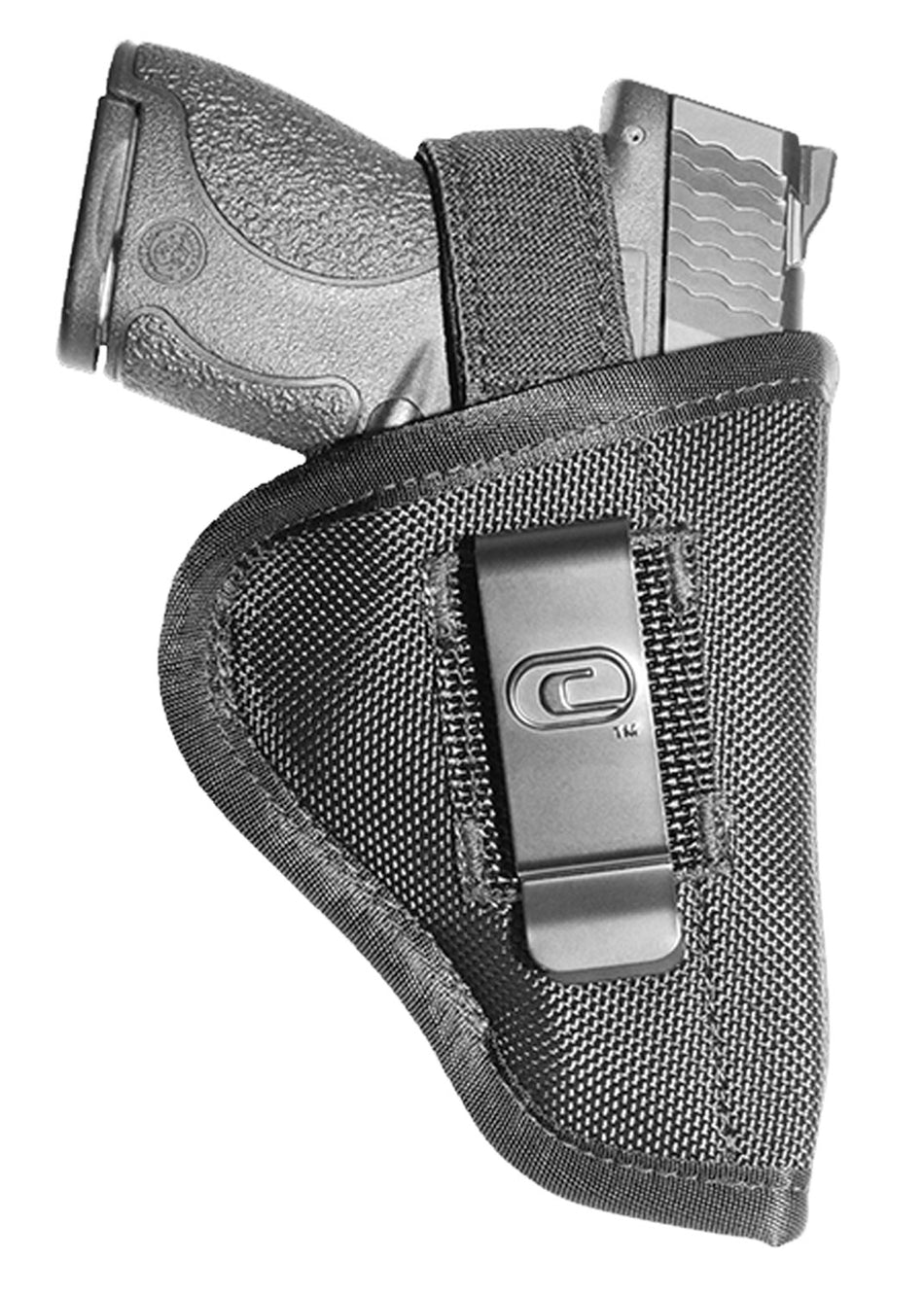 Crossfire The Undercover Ambidextrous IWB/OWB Holster Black Ballistic Nylon Micro 1-1.50" Barrel Size 01
