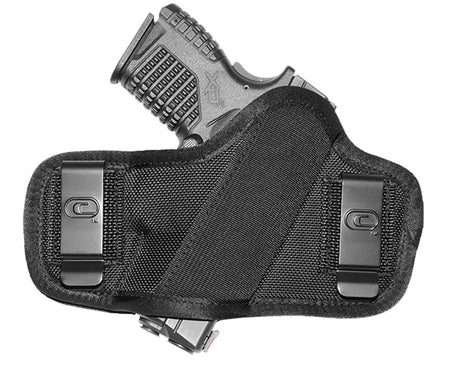 Crossfire The Clip-On OWB Belt Clip Holster Black Ballistic Nylon Ambidextrous Fits Subcompact 2-2.50" Barrel