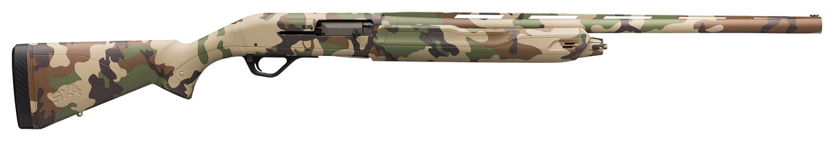Winchester SX4 Waterfowl Hunter 12 Gauge 26" Shotgun - Woodland Camo, 4+1 Capacity, 3" Chamber, Textured Grip Stock