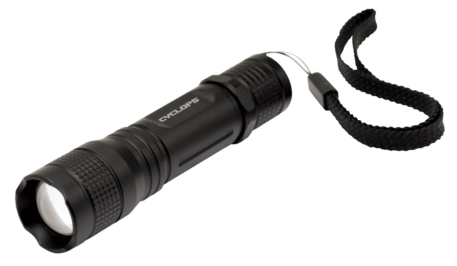 Cyclops TF-150 Tactical Flashlight Black Anodized 150 Lumens CREE LED 75 Meter Beam Backpack Light