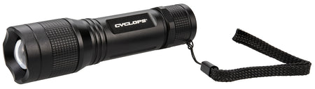 Cyclops TF-350 Tactical Flashlight Black Anodized 350 Lumens CREE LED 3+ Hour Burn Time Aluminum Body