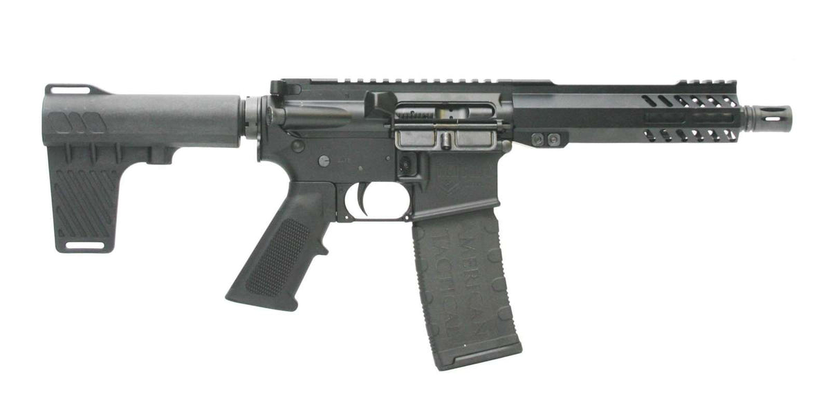 ATI Milsport 5.56 7.5" Pistol with M-LOK Rail, Blade Brace, 60-Round Magazine