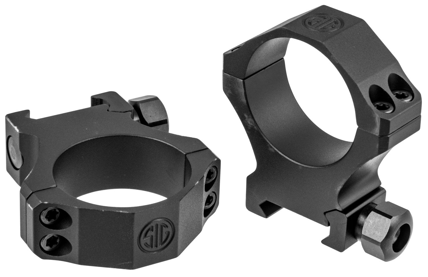 Sig Sauer SOA10018 Alpha 1 Matte Black 34mm Extra High Hunting Rings 0 MOA