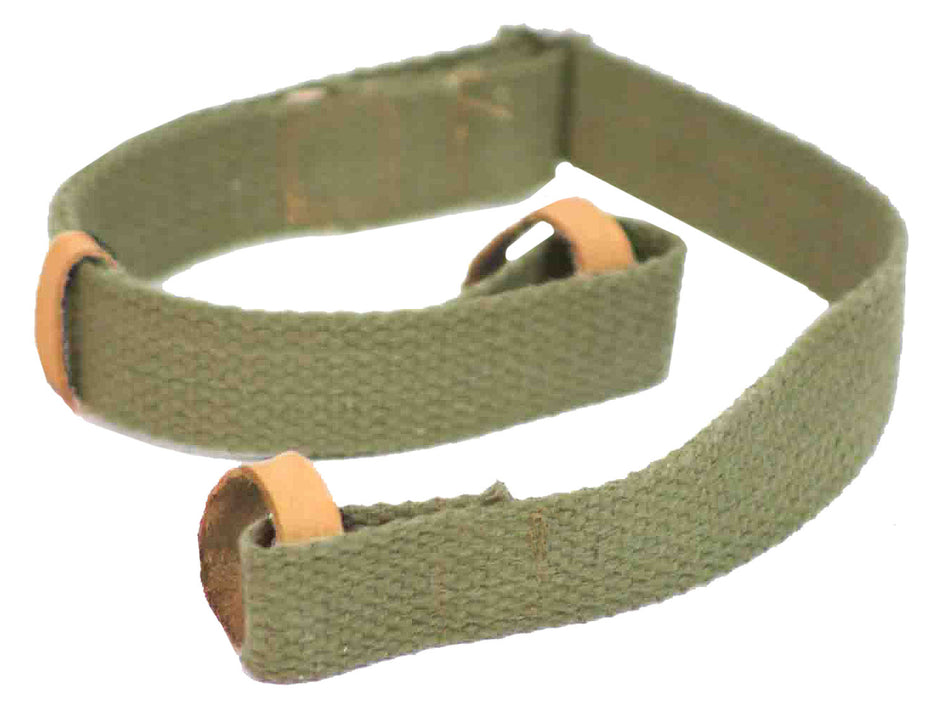 Crickett KSA803 Green Canvas Adjustable Rifle Sling with Leather Accents