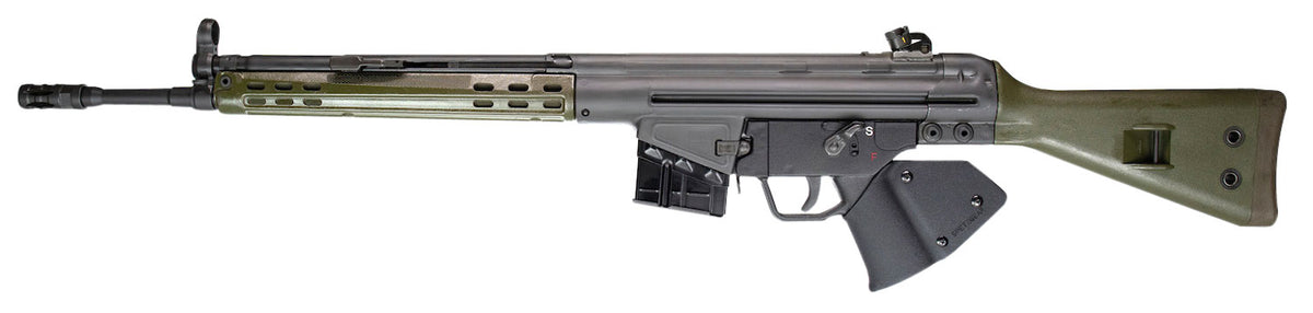 PTR 405 GI CA Compliant Reconditioned .308 Win/7.62x51mm NATO 18" 10+1 Rifle, Black Parkerized Receiver, Green Synthetic Stock, Black CA Paddle Grip