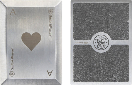 Smith & Wesson Bullseye SS Laser Etched Throwing Cards 4-Pack with Sheath