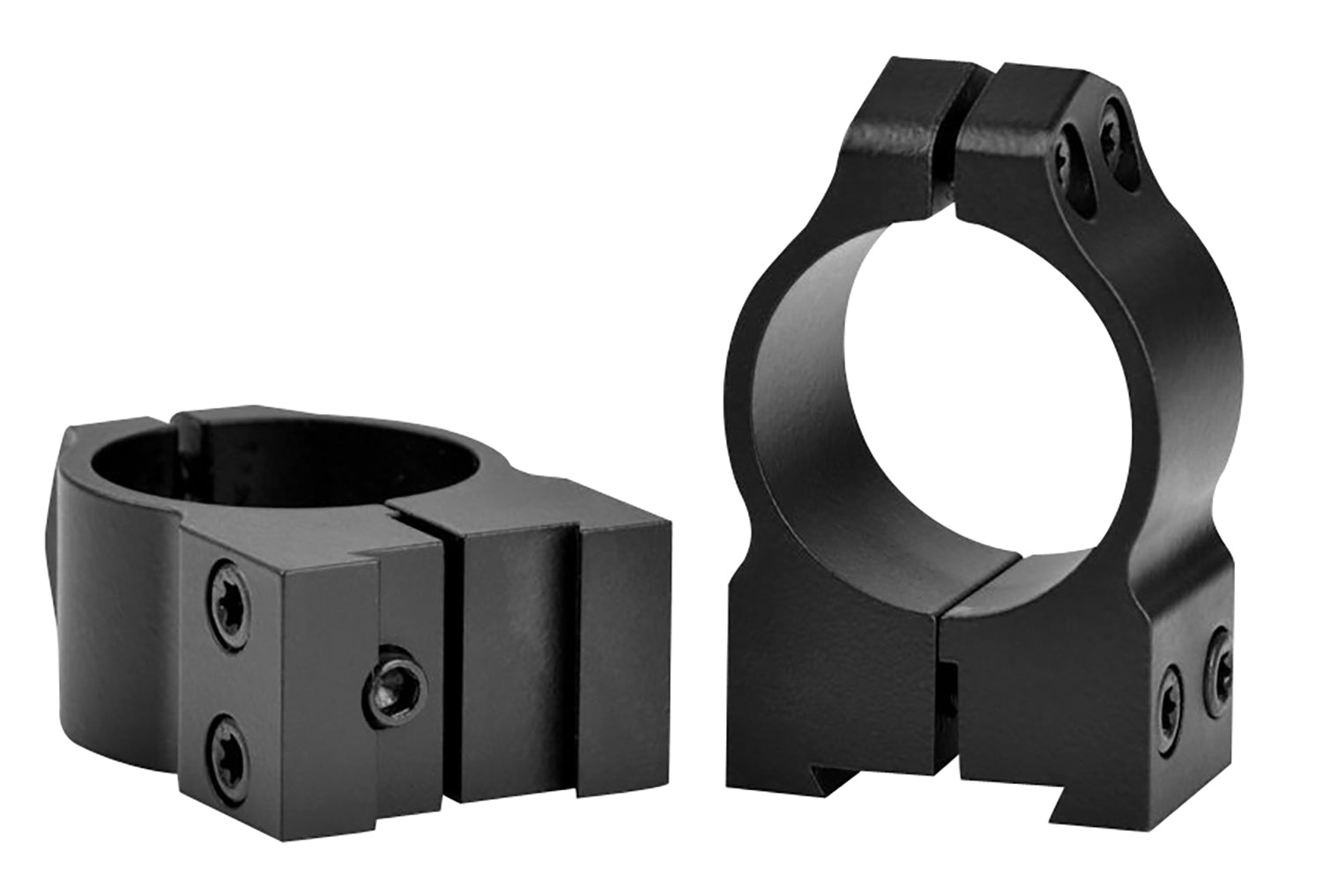 Warne Maxima 1B1M Steel 1-Inch Medium Vertical Split Dovetail Scope Rings Matte Black CZ 527