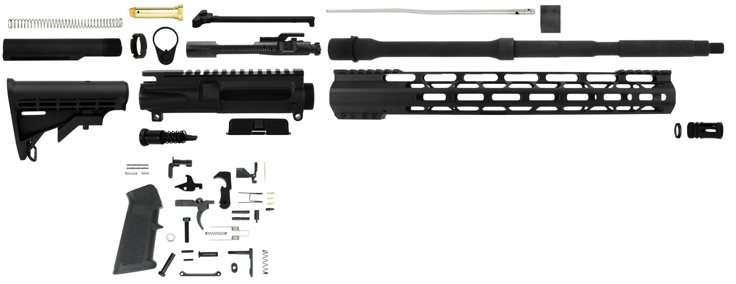 TacFire SSRK556LPK 5.56x45mm NATO AR Platform Rifle Build Kit Unassembled Aluminum