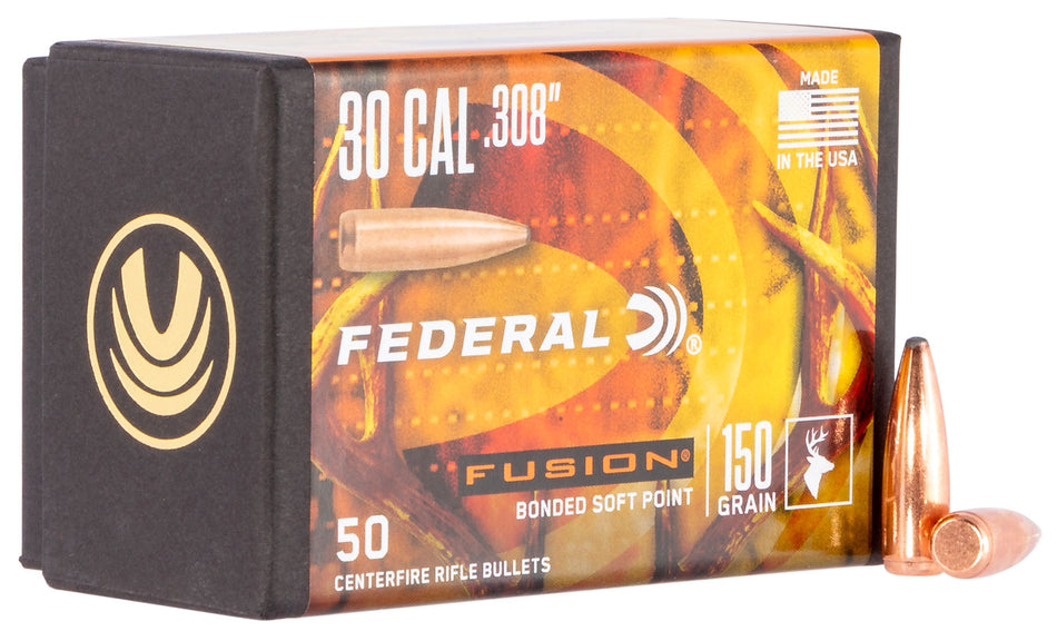 Federal Fusion 30 Cal .308 150gr Soft Point Component Bullets 50 Per Box