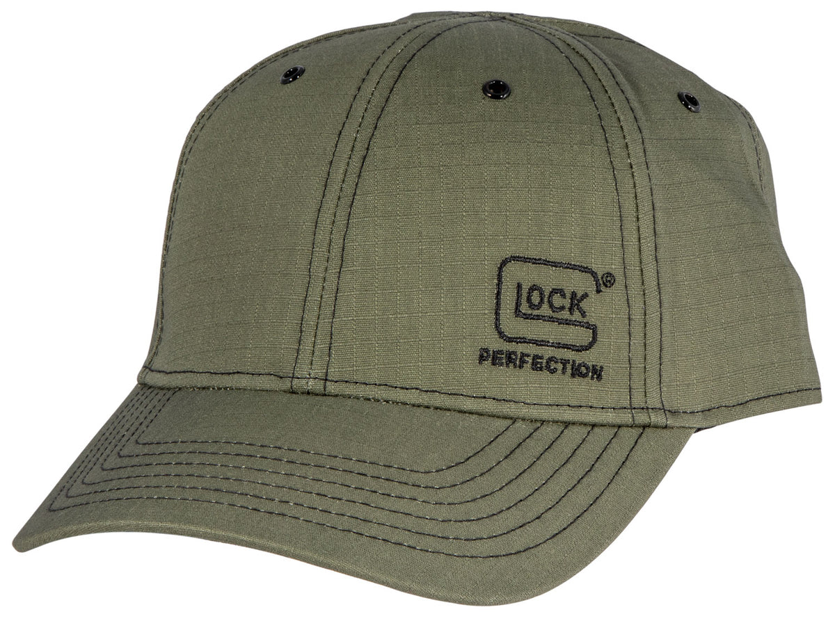 Glock 1986 Ripstop Olive Adjustable Velcro Cap with Perfection Logo (AS10079)