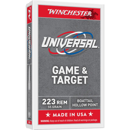 Winchester .223 Remington Rifle Ammo UNIVERSAL Full Metal Jacket FMJ 55 grain 