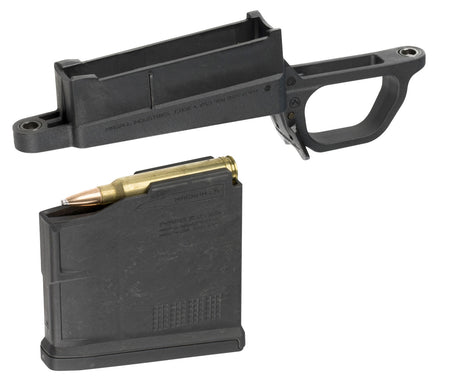 Magpul MAG569-BLK Hunter 700L Magnum Stock Drop-In Bolt Action Mag Well Black Polymer with PMAG5 AC Magnum