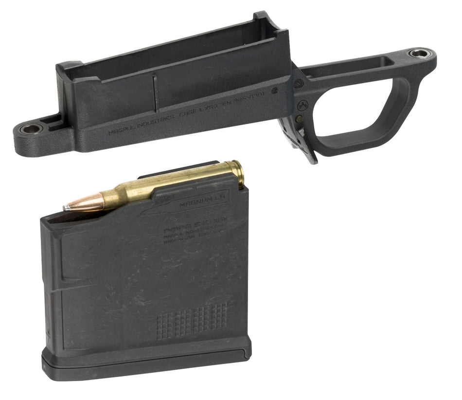 Magpul MAG569-BLK Hunter 700L Magnum Stock Drop-In Bolt Action Mag Well Black Polymer with PMAG5 AC Magnum