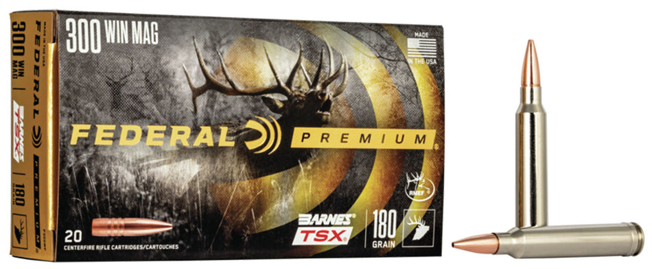 Federal .300 Winchester Mag P300WP Premium Barnes TSX 180 Grain