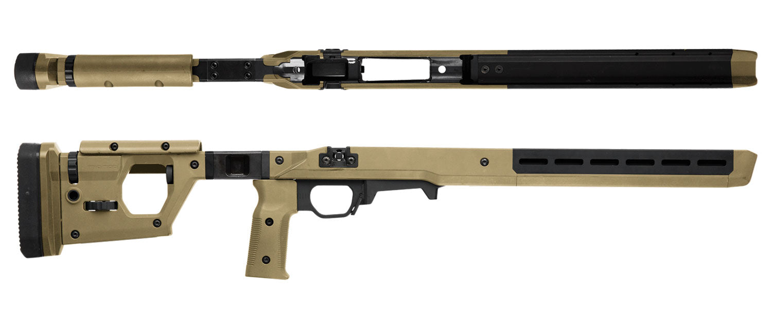 Magpul Pro 700 Precision Rifle Chassis Fixed Stock FDE Aluminum Bedding Block for Remington 700 SA