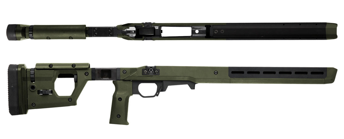 Magpul Pro 700 Precision Rifle Chassis Fixed Stock OD Green Aluminum Bedding Block Remington 700 SA