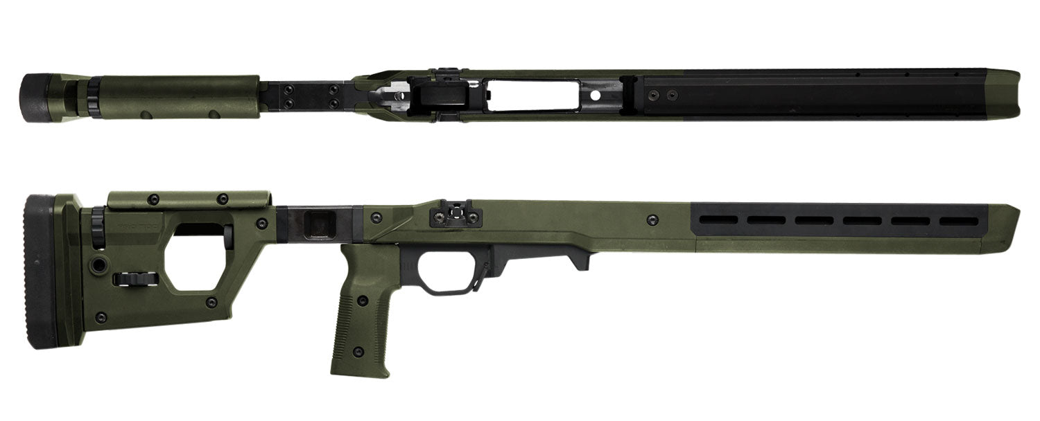 Magpul Pro 700 Precision Rifle Chassis Fixed Stock OD Green Aluminum Bedding Block Remington 700 SA