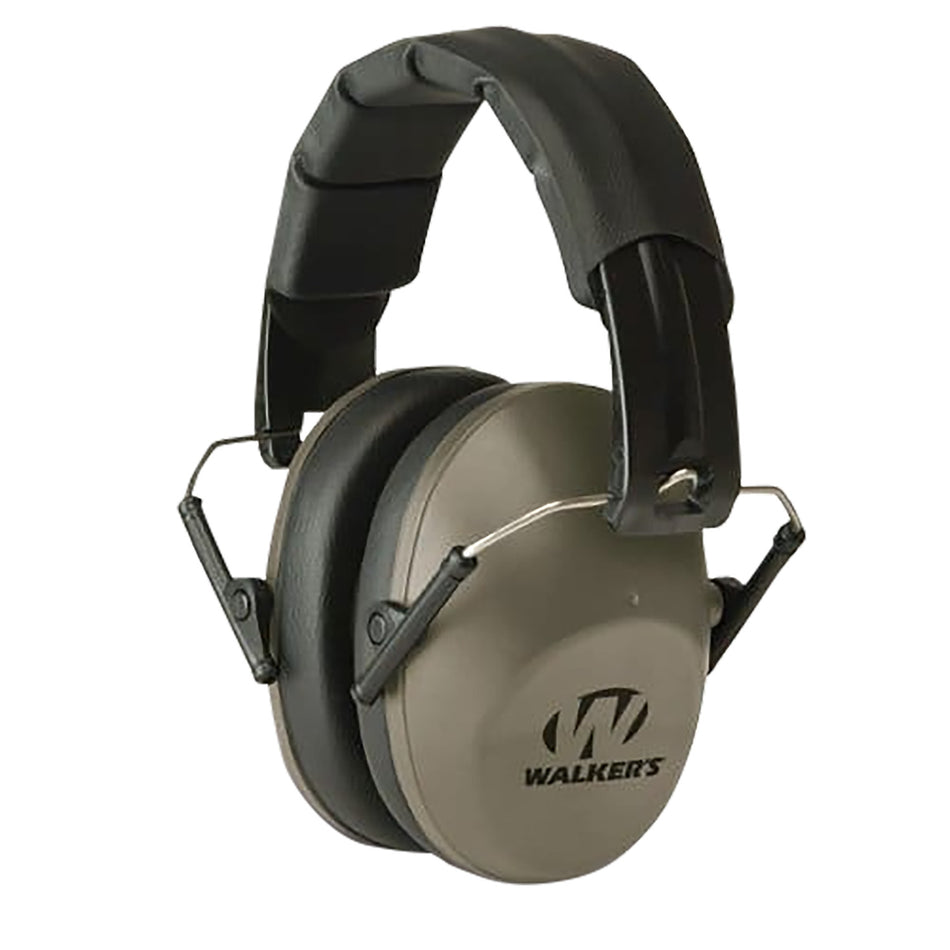 Walker's GWPFPM1FDE Pro Low Profile Passive Muff 22 dB FDE/Black Folding