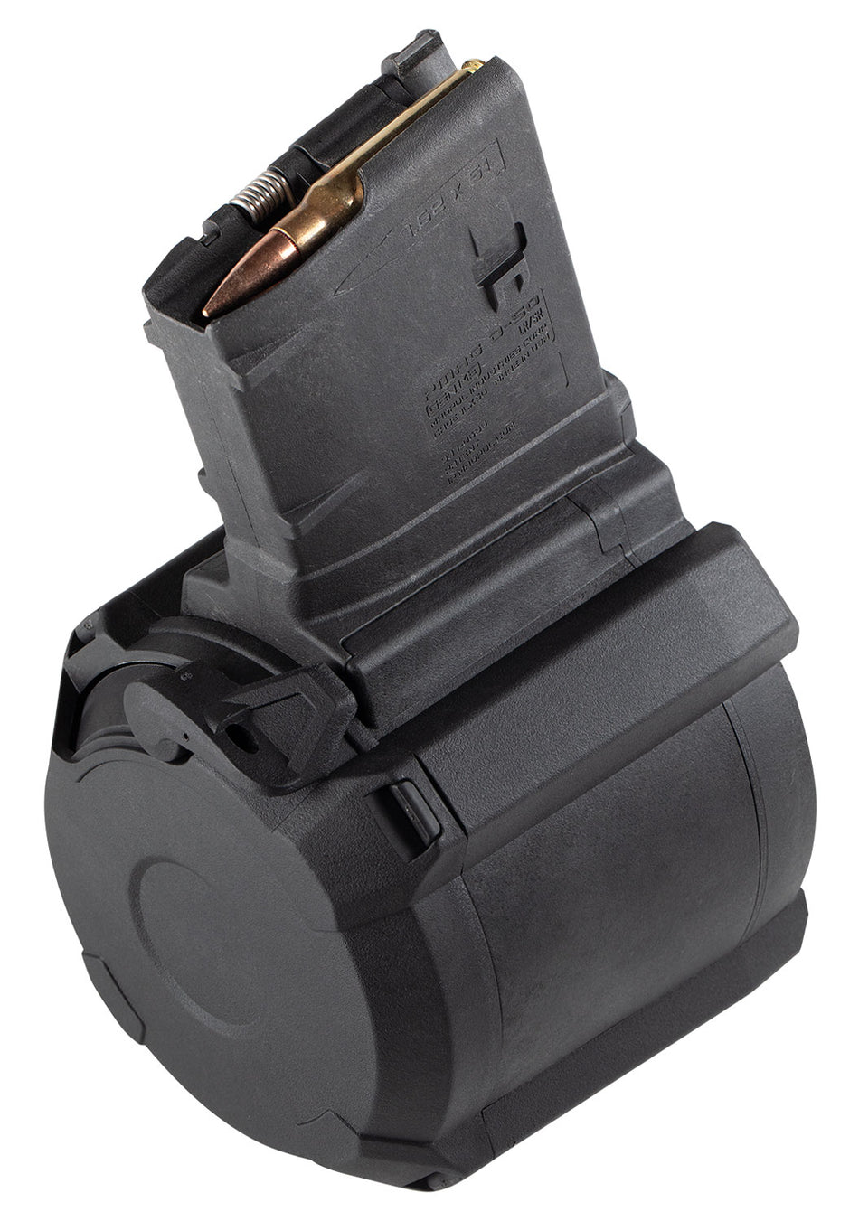 Magpul MAG993BLK PMAG GEN M3 D-50 50rd Drum Magazine .308 Win SR25/M110 Pattern Rifles Black Polymer