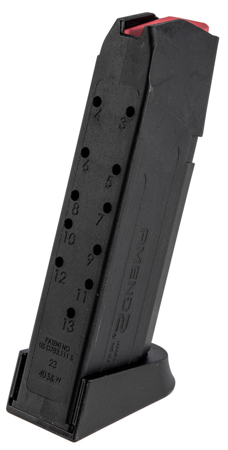 Amend2 A2-23 13rd .40 S&W Magazine Compatible with Glock 23 Black Polymer