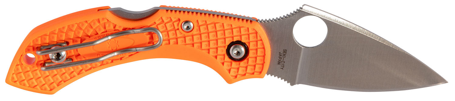 Spyderco Dragonfly 2 C28POR2 2.30" Folding Knife VG-10 Leaf-Shaped Blade Orange FRN Handle Back Lock
